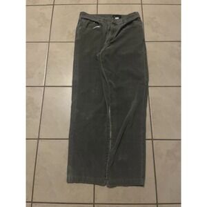 Eddie Bauer Men's Gray Corduroy Straight Leg Solid Cotton Pants Size 33